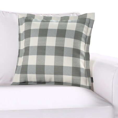 Poszewka Mona na poduszkę 45x45 szaro-biała krata (5,5x5,5cm)