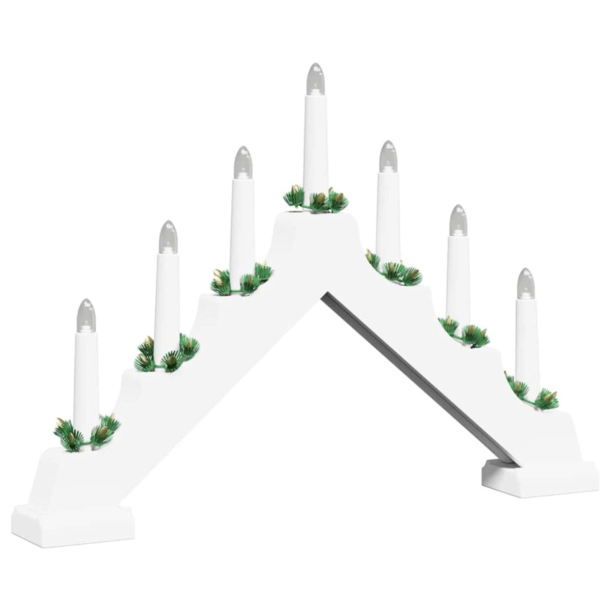 vidaXL Mostek ze świecami bożonarodzeniowymi 3 pcs Biały