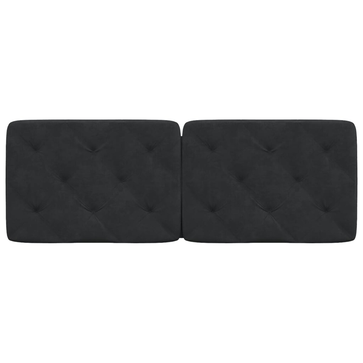 vidaXL Poduszka na wezgłowie, czarna, 120 cm, aksamitna