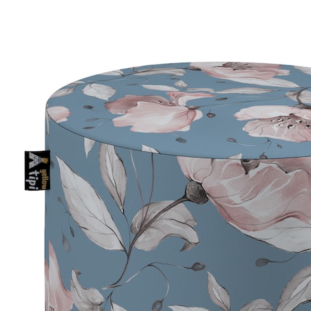 Puf Bobby, niebiesko-różowy, ø40, wys. 40 cm, Magic Collection