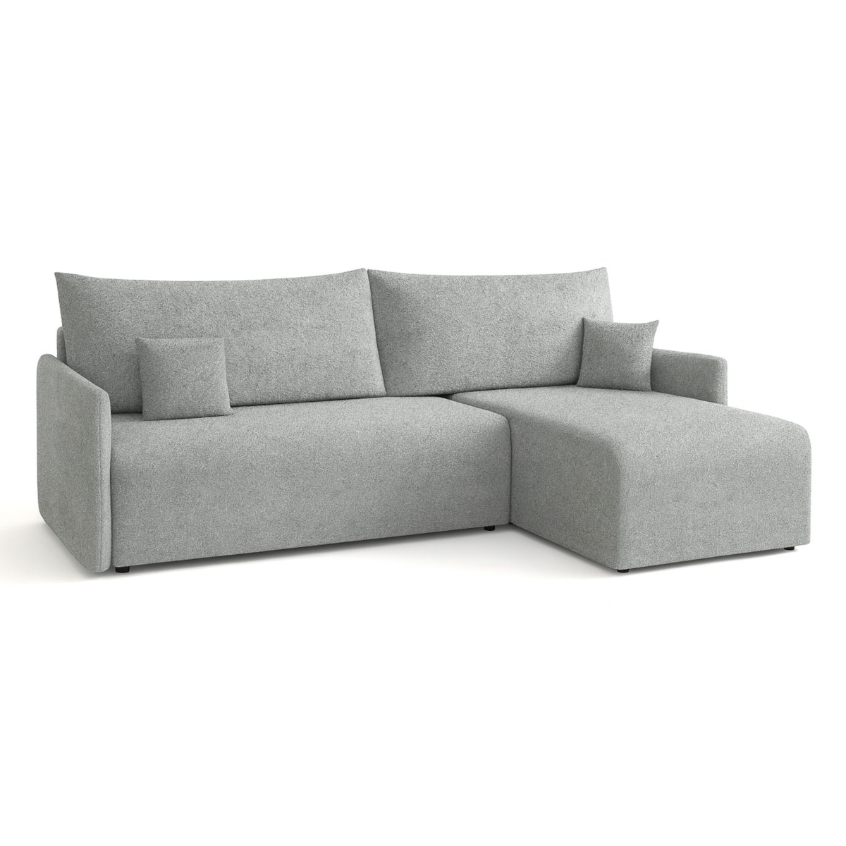 Narożnik z funkcją spania VALIA i pojemnikiem na pościel, jasno-szary