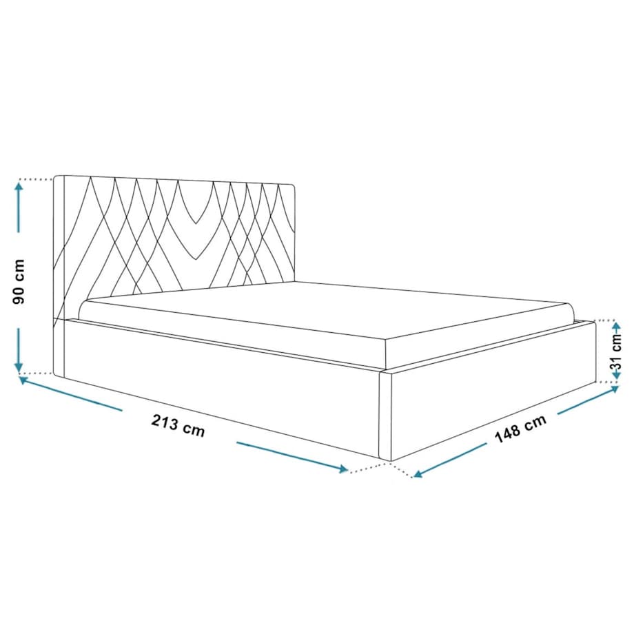 Łóżko tapicerowane z pojemnikiem 140x200 OLDO 5 tkanina welur-beżowe