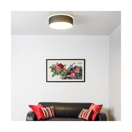 Lampa Sufitowa BRITOP Lighting 1xLED 13W Elegancka Antracytowa Tkanina w Industrialnym Stylu Polski Producent 1 szt.