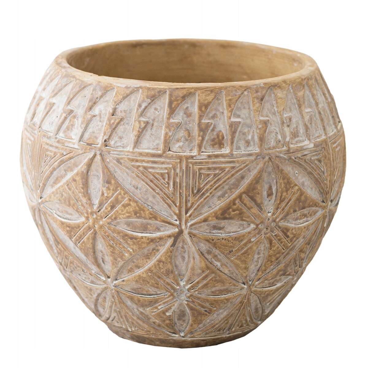 OSŁONKA na doniczkę TRIBE betonowa beżowa śr. 20cm