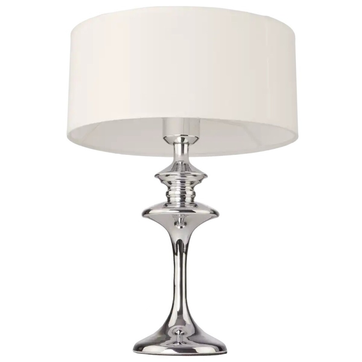 Klasyczna LAMPA stołowa ABU DHABI T01413WH Cosmolight abażurowa LAMPKA biurkowa stojąca do przedpokoju biała