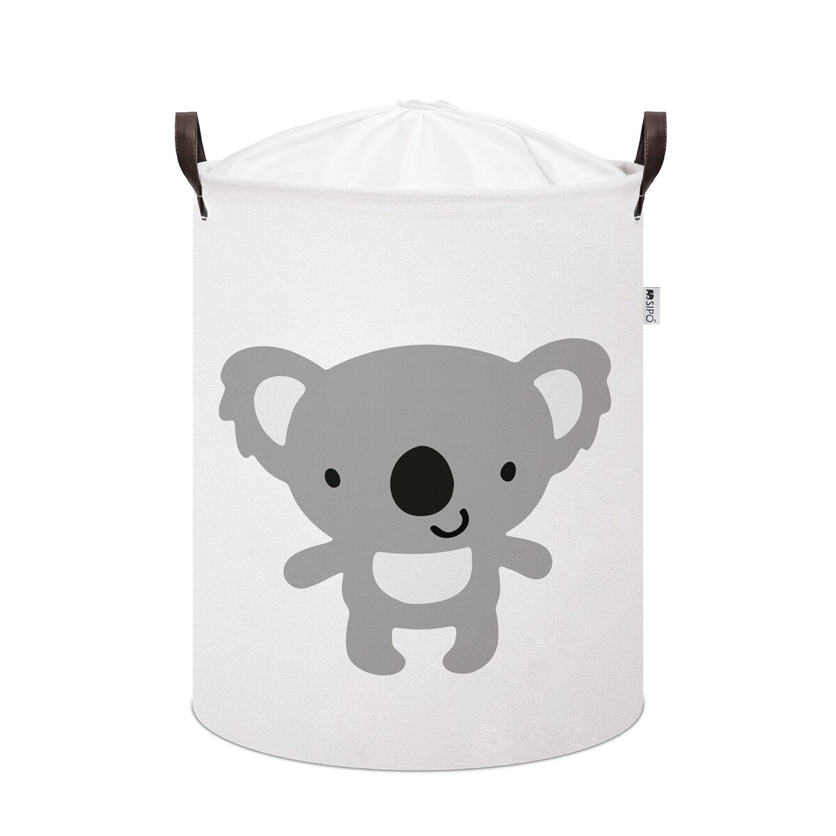 bawełniany kosz na zabawki sipo, zamykany na ściągacz, koala, xl