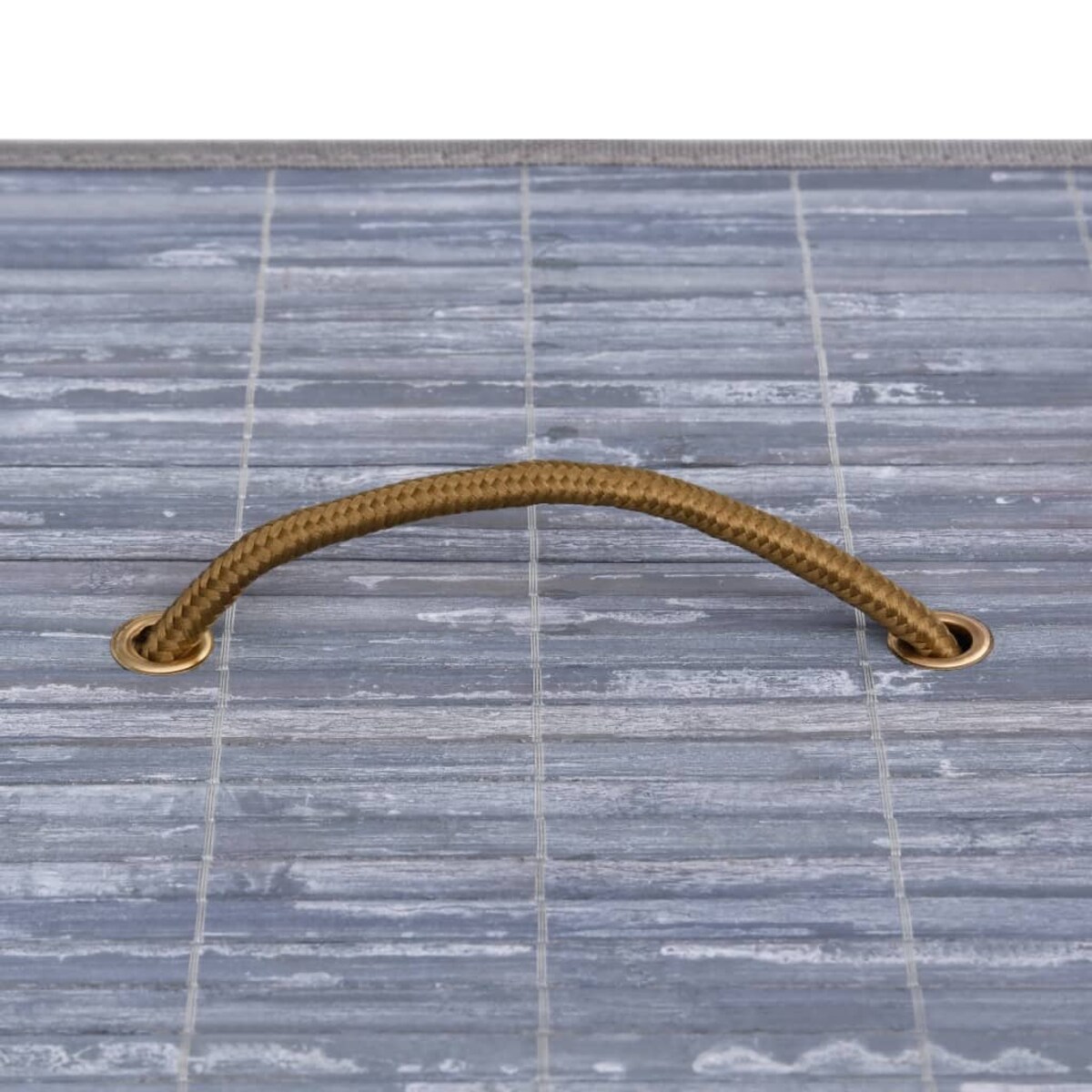 vidaXL Bambusowy kosz na pranie z pojedynczą przegrodą, szary, 83 L