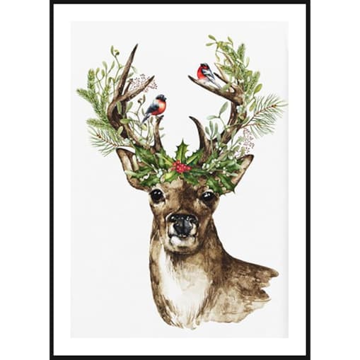 Poster Story, Plakat, Obraz - Uroczy Jelonek z Ozdobnym Porożem, wymiary 30 x 42 cm