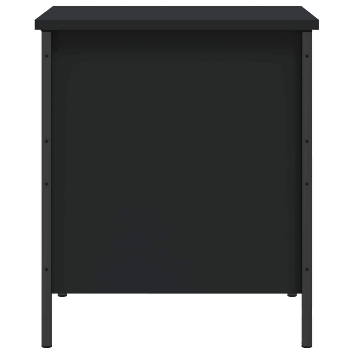 vidaXL Ławka ze schowkiem, czarna, 40x42,5x50 cm