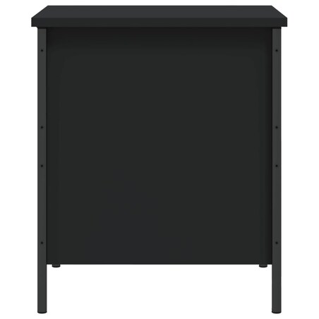 vidaXL Ławka ze schowkiem, czarna, 40x42,5x50 cm