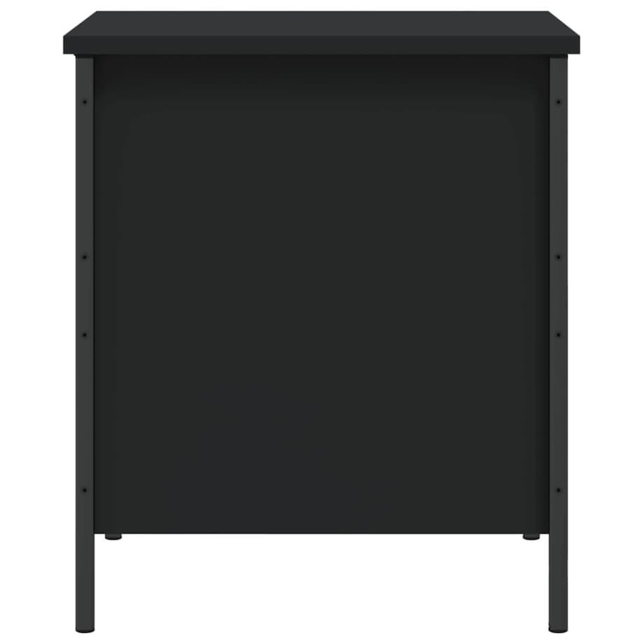 vidaXL Ławka ze schowkiem, czarna, 40x42,5x50 cm
