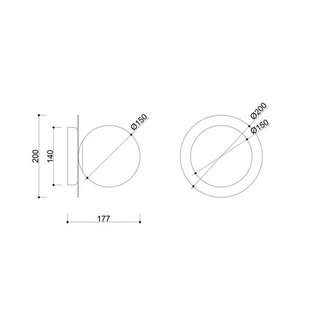 BORRA A mosiężna lampa ścienna / kinkiet z podwyższoną szczelnością IP44