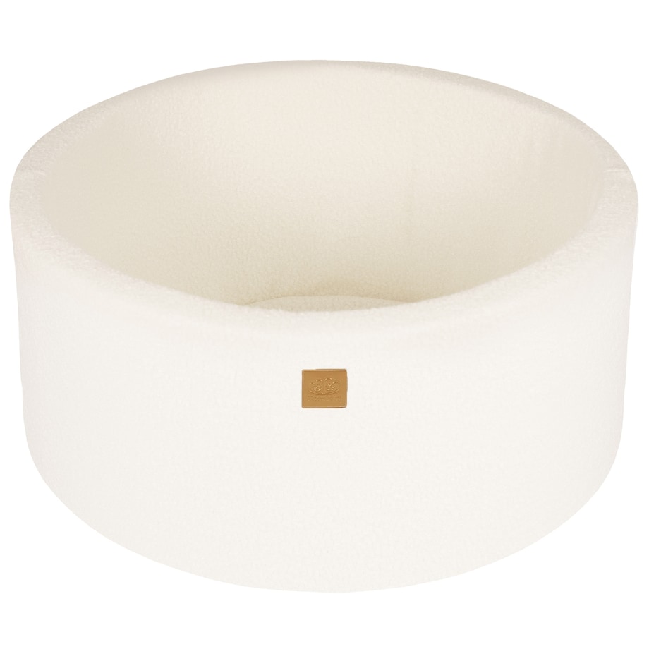 MeowBaby® Boucle Biały Okrągły Suchy Basen 90x40cm dla Dziecka bez piłek