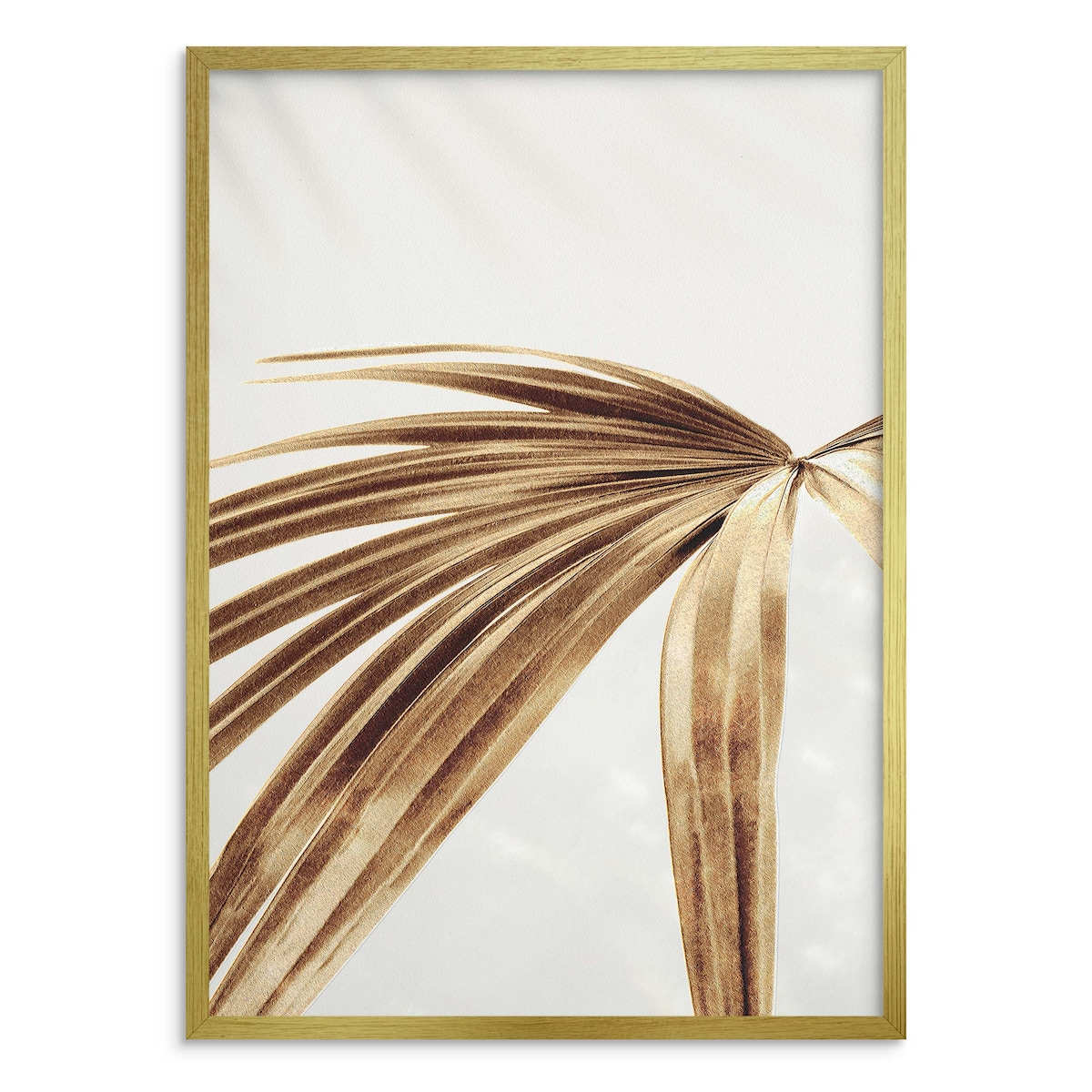 Dekoracja Glamour Obraz ścienny Plakat na ścianę w ramie Złoty Liść