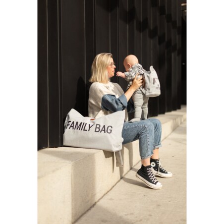 Childhome Torba Family Bag Kanwas Szara