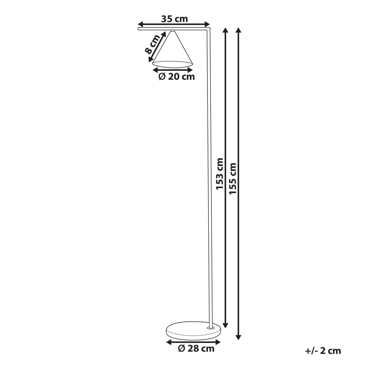 Lampa podłogowa MOCAL Metal Złoty