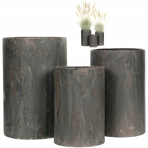 DONICZKA NA BALKON TARAS DUŻA 60cm DO PALMY TRAWY DOMU LOFT 3 SZT DONICA