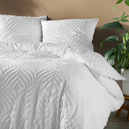 Komplet pościeli z tuftowanym wzorem 240x220 cm TIPLU biały