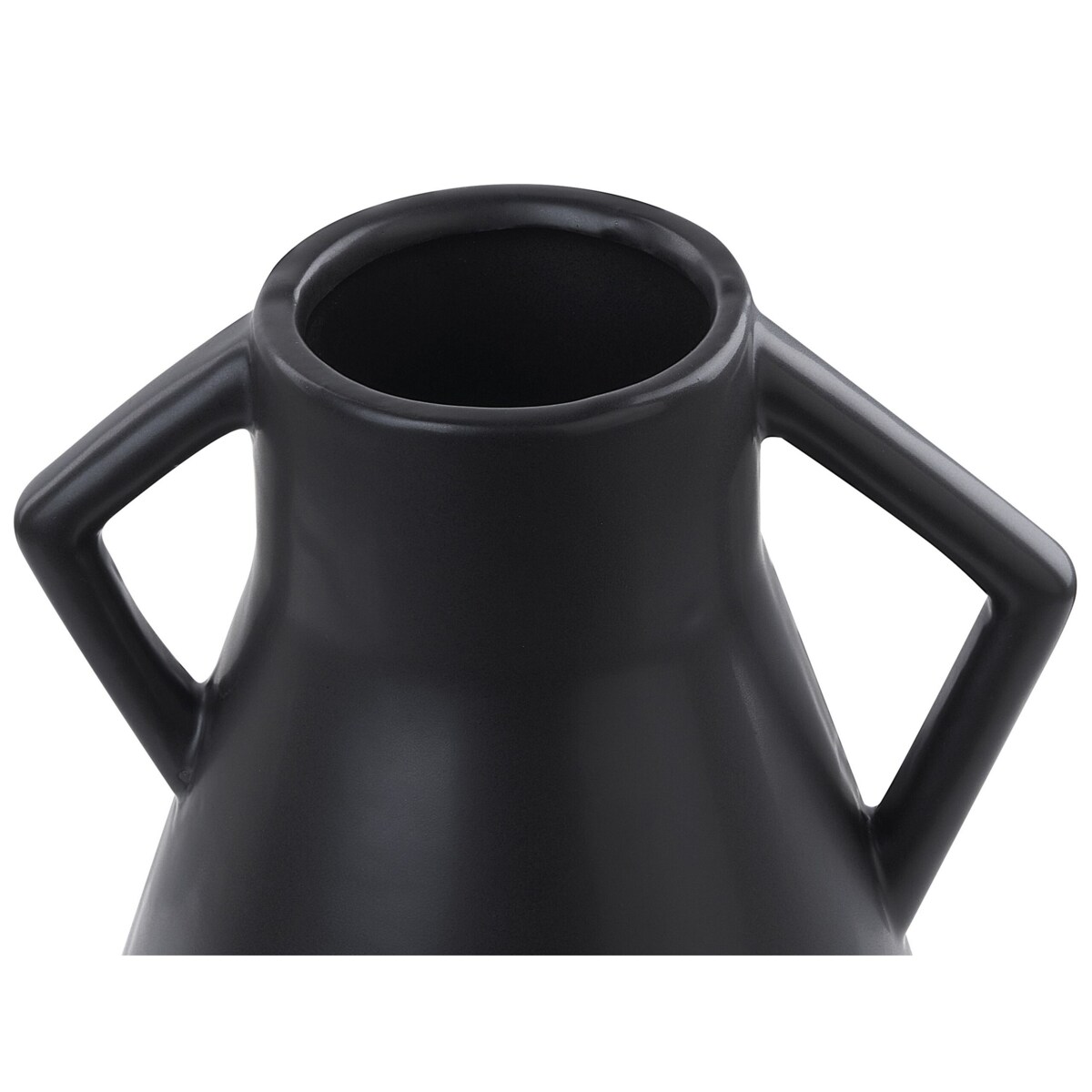 Wazon na kwiaty ceramiczny czarny FERMI