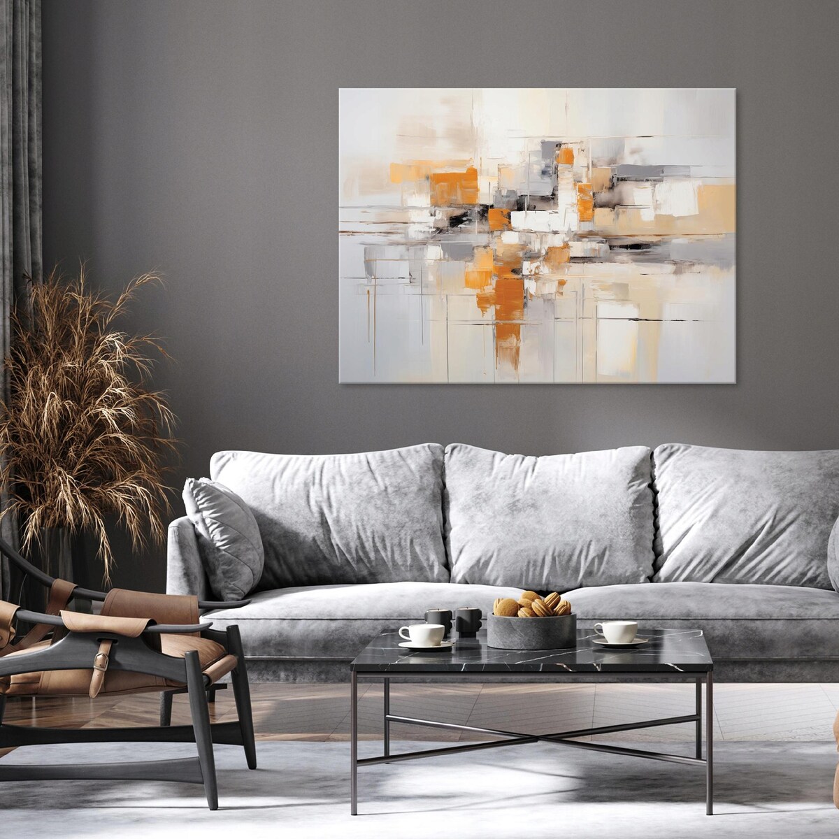 OBRAZ DO SALONU ABSTRAKCJA NOWOCZESNY LOFT DUŻY NA PŁÓTNIE ŚCIANĘ 60x40