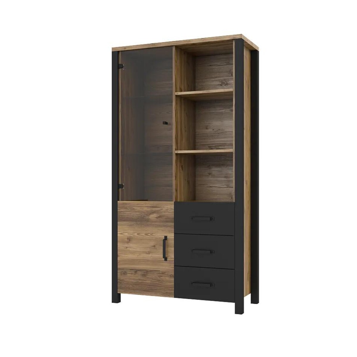 Witryna OLIN 2D3S appenzeller fichte/czarna