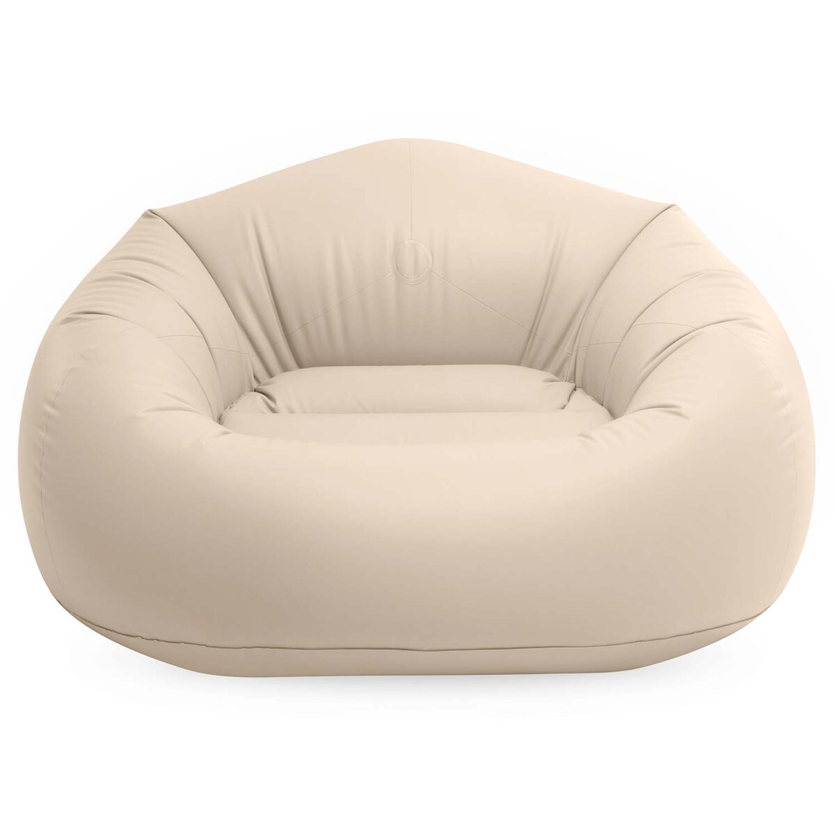 Pufa Fotel Dmuchany Intex 66505 welurowy Jednoosobowy 137x127x74 cm beżowy