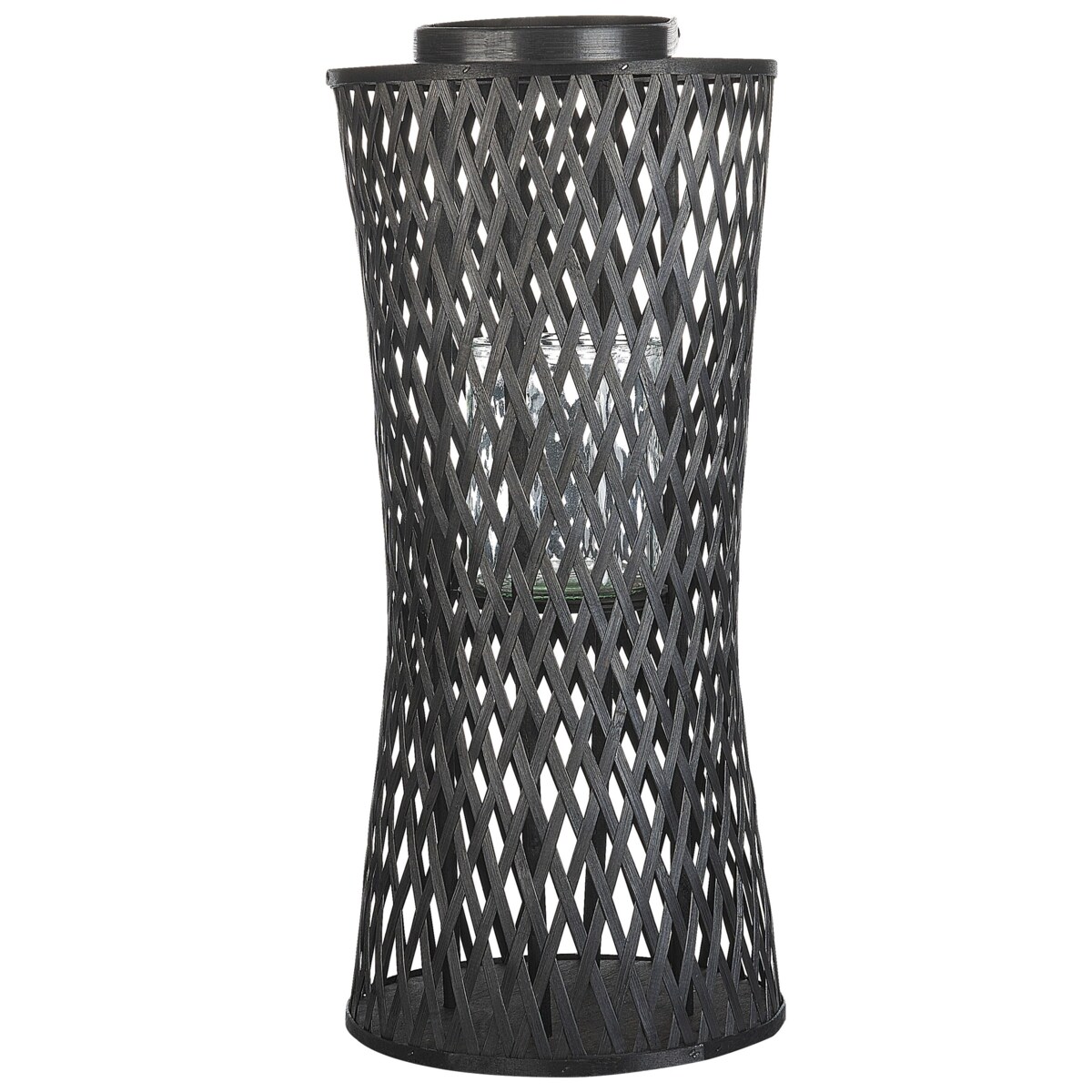 Lampion bambusowy 58 cm czarny MACTAN