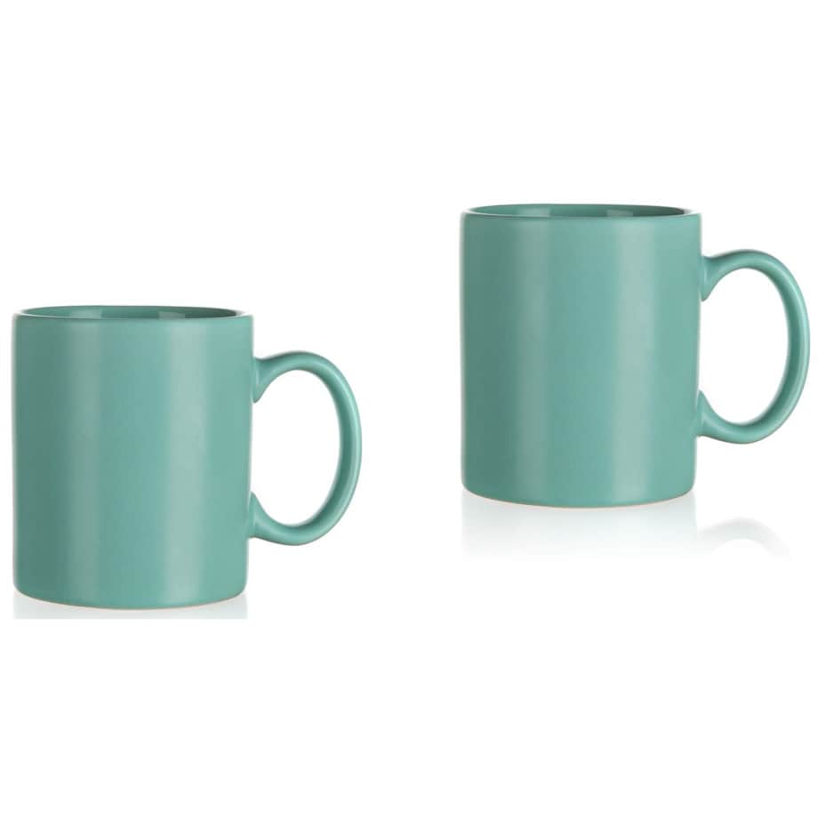 2x KUBEK BEZ NADRUKU miętowy 350 ml matowy na kawę herbatę do pracy domu