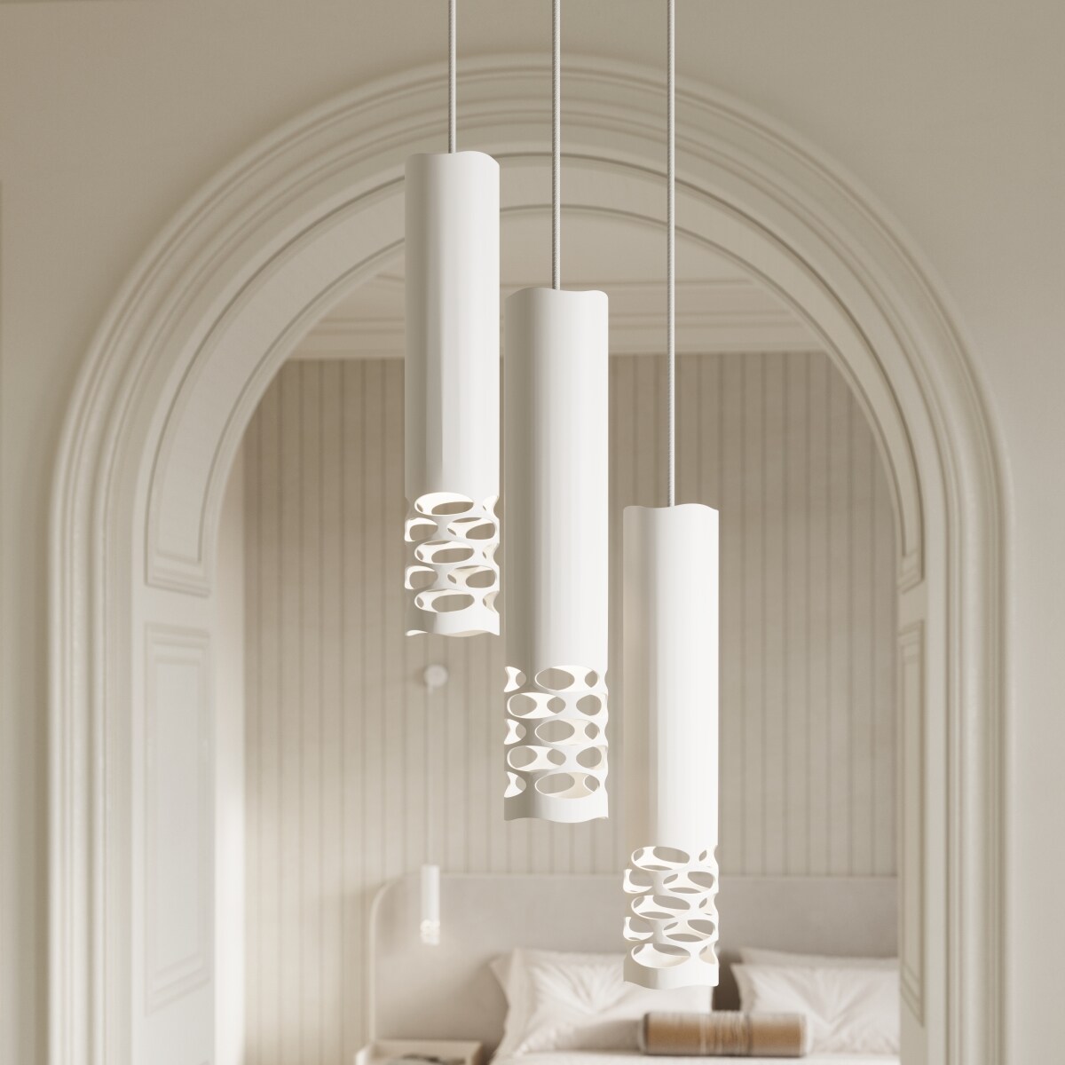 Lampa wisząca LIRO 2 biały