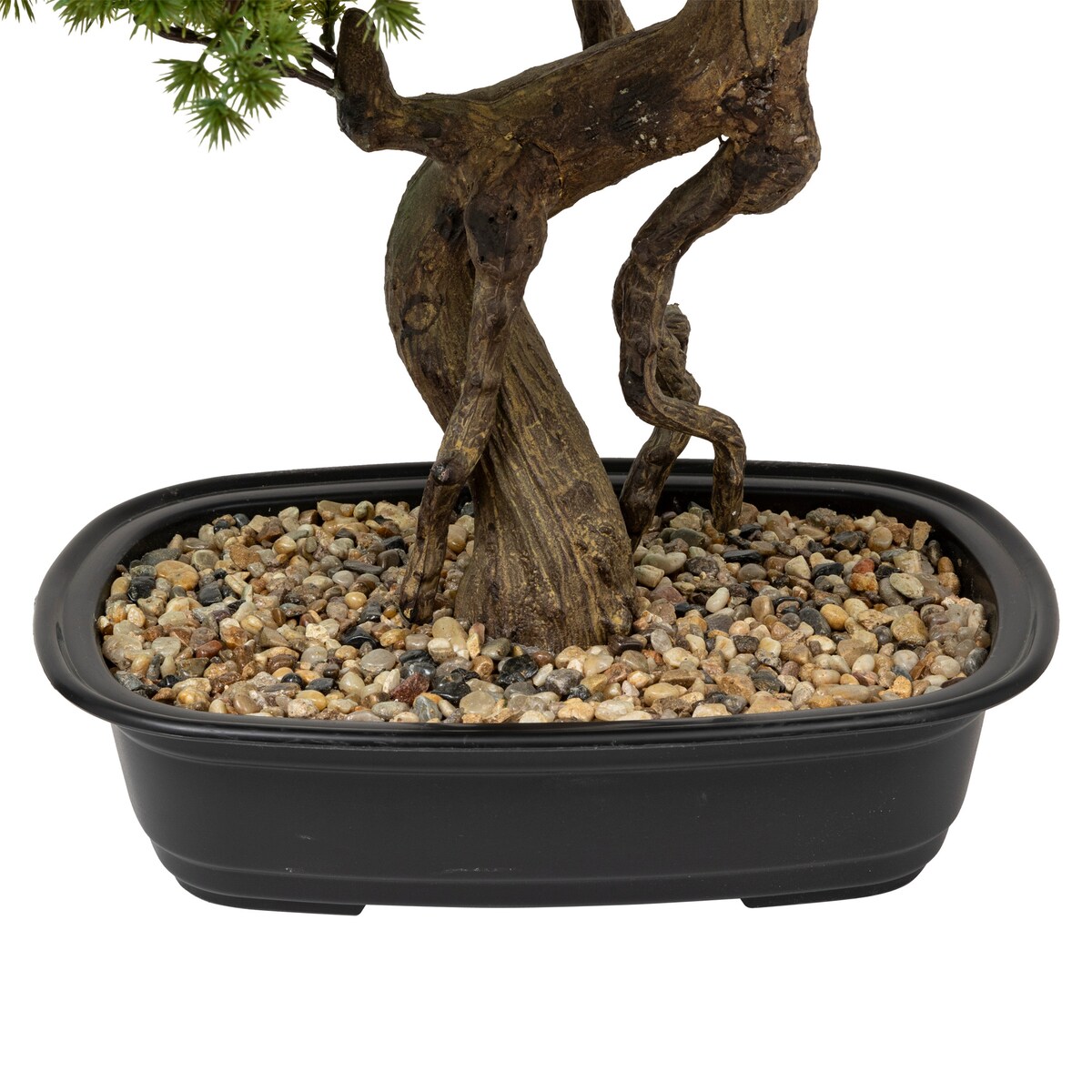 Sztuczne drzewko Bonsai POLIN, czarna ceramiczna donica, 72 x 36 x 86 cm