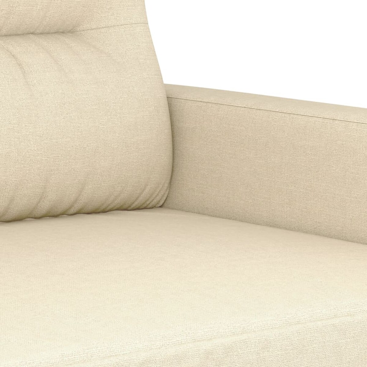 vidaXL 3-osobowa sofa, kremowa, 180 cm, tapicerowana tkaniną
