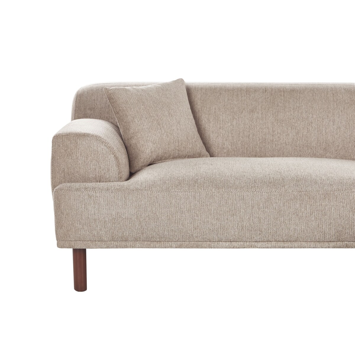 Sofa narożna lewostronna z otomaną HOLT Beżowoszary Lewostronny