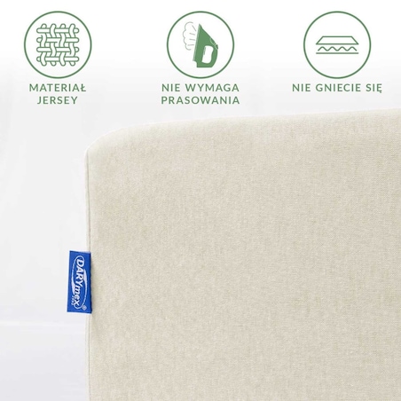 Prześcieradło z bawełny jersey z gumką 120x200 kolor Ecru