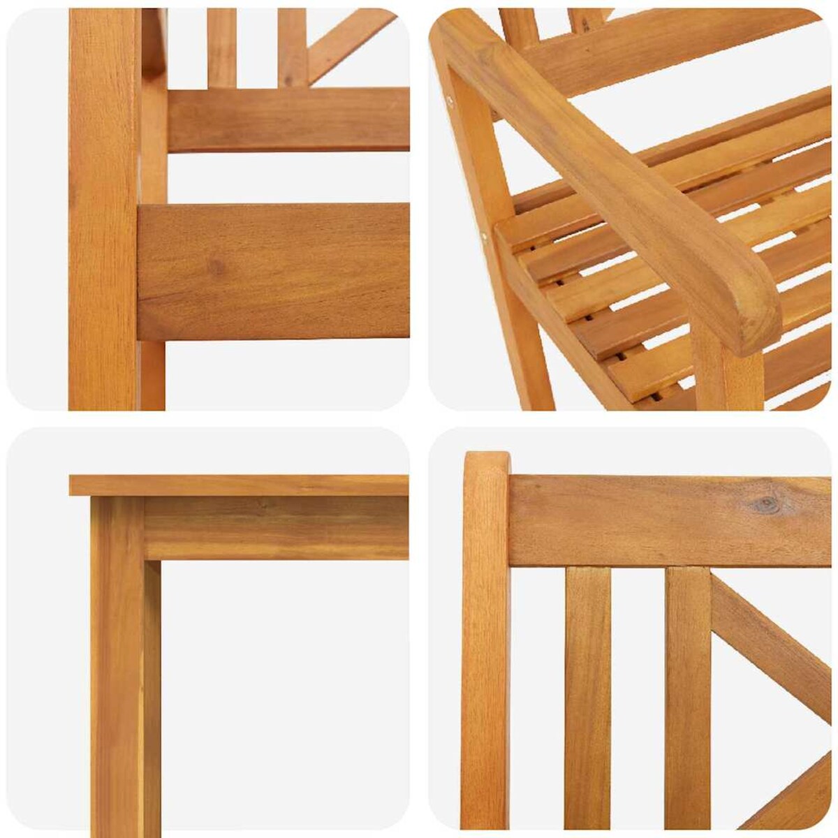 vidaXL Zestaw do jadalni w ogrodzie 7 pcs Brązowy lite drewno akacjowe