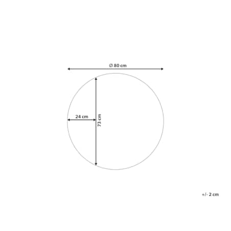 Okrągłe lustro ścienne 79 cm różowe złoto CHARRON