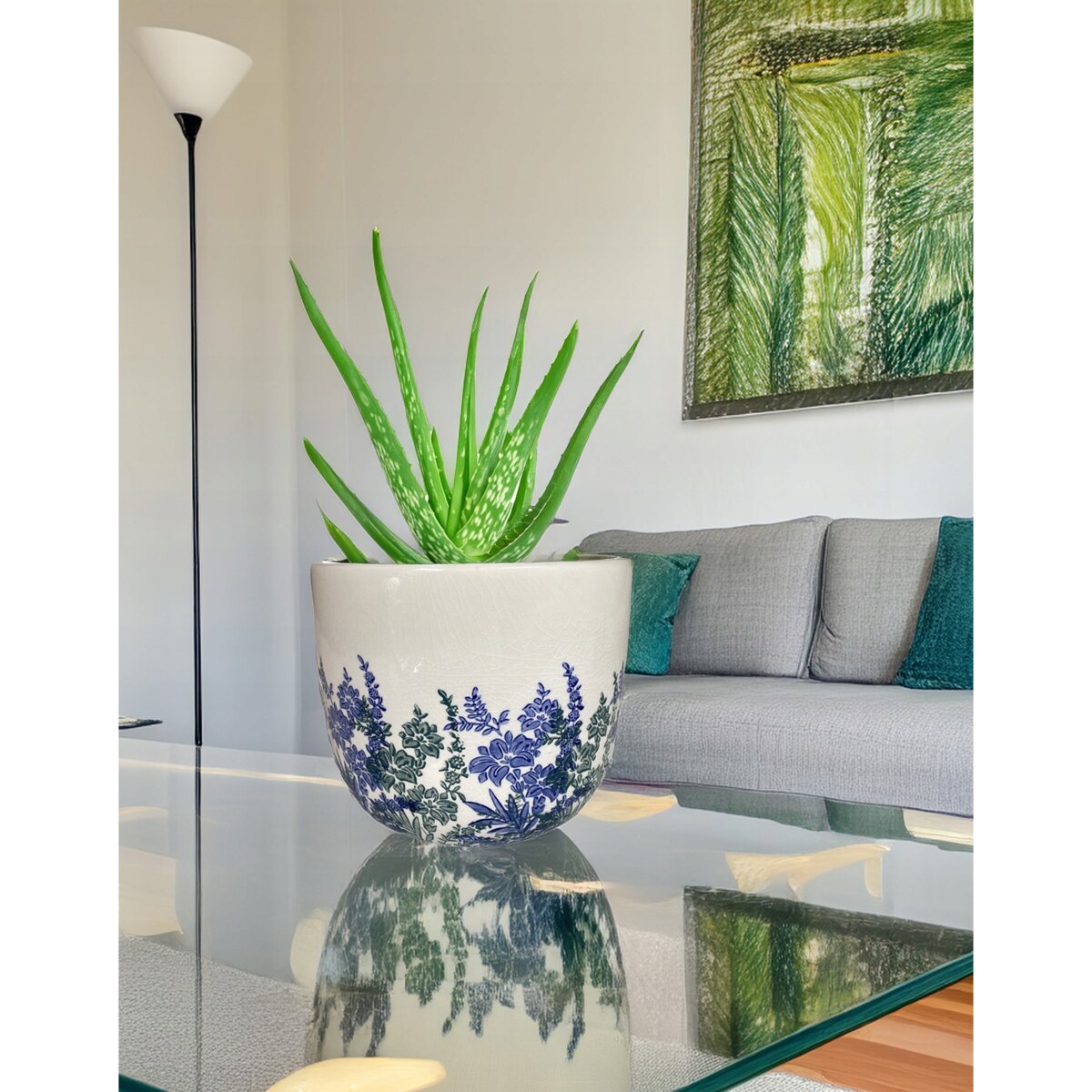 DONICZKA DO PALMY 21cm duża skandynawska na bonsai aloes osłonka donica