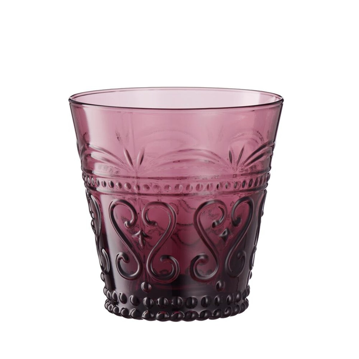 VILLA ITALIA Szklanka purpurowa 250 ml 9 cm FIORINO