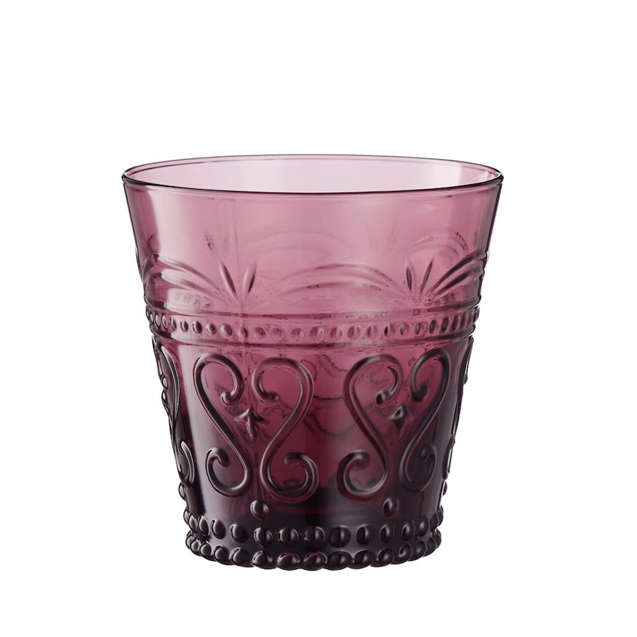 VILLA ITALIA Szklanka purpurowa 250 ml 9 cm FIORINO
