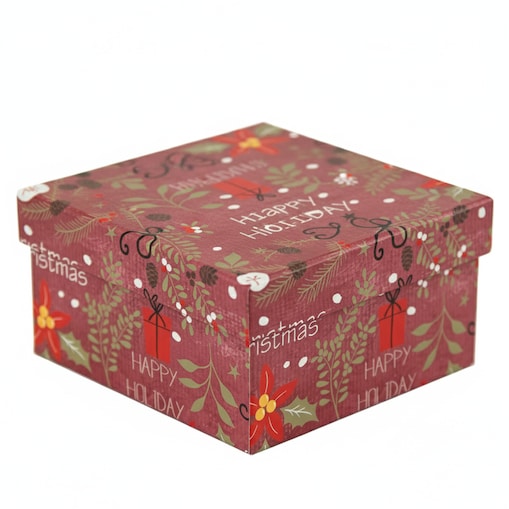 Pudełko Na Prezent Świąteczne Na Boże Narodzenie 14.5X14.5X7 Cm