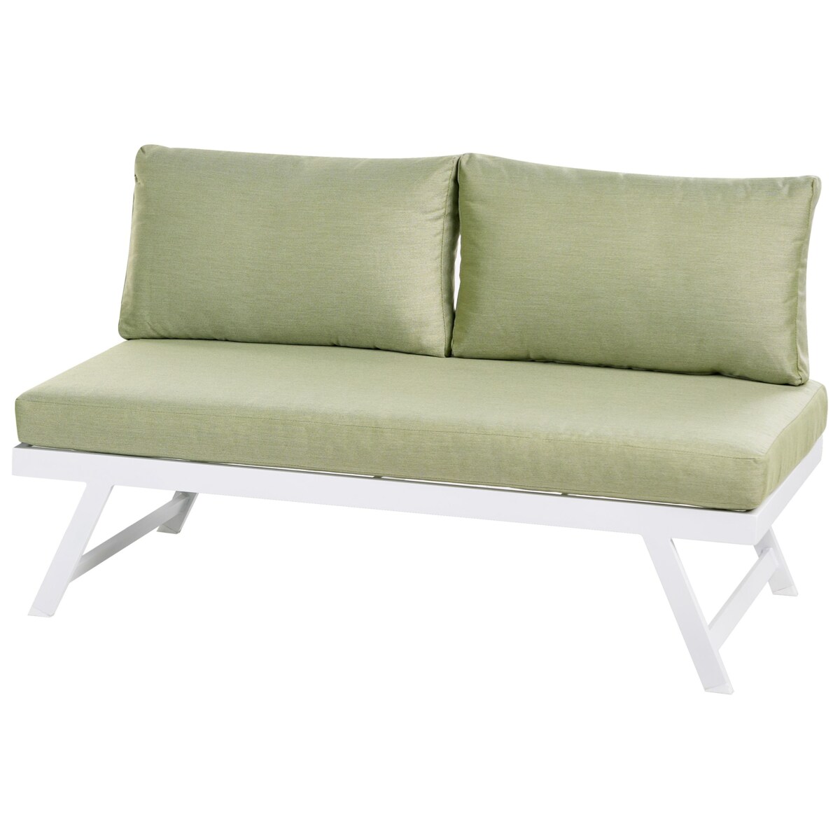 Narożnik ogrodowy ze stolikiem dla 5 osób COCCORINO Metal Zielony