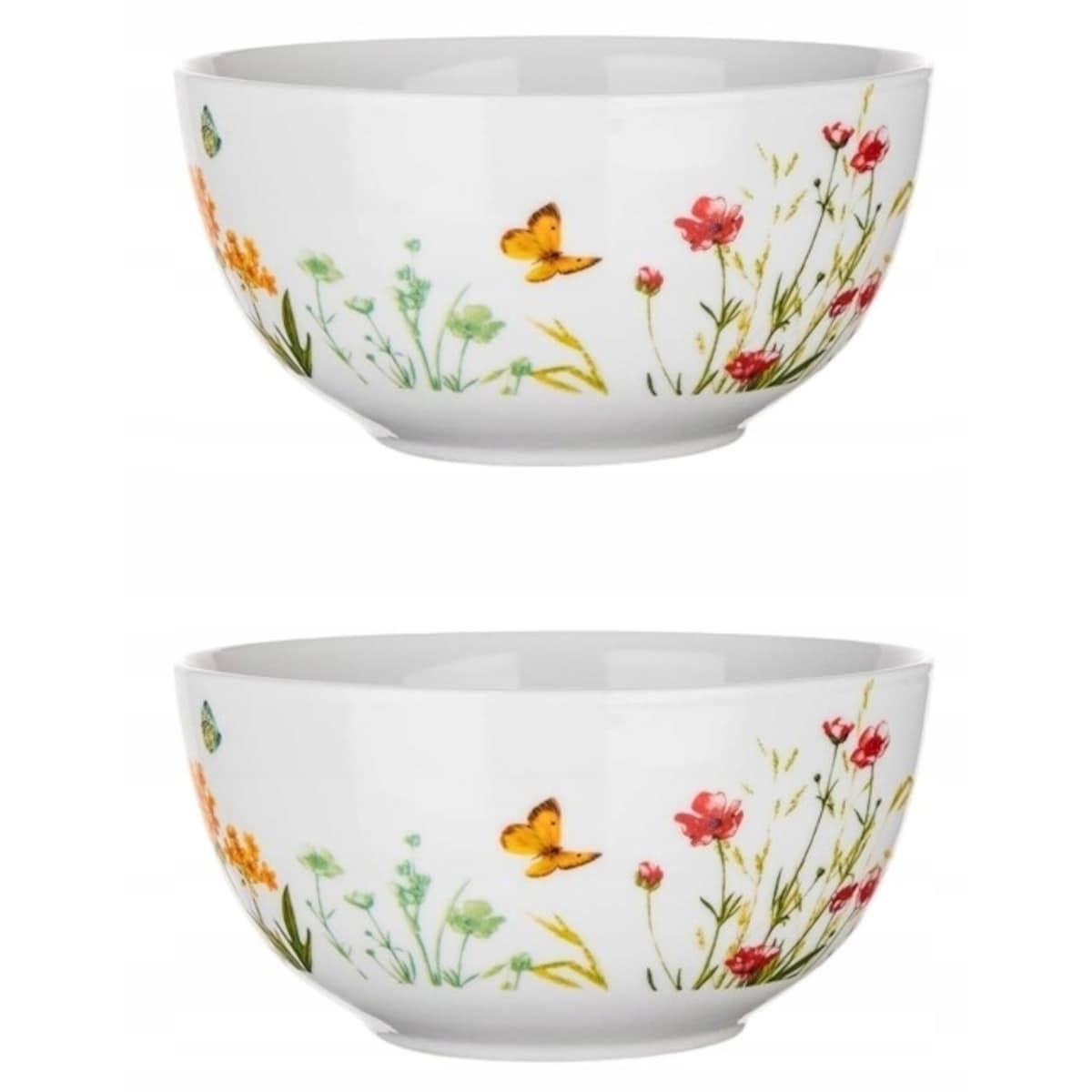 2x MISKA SALATERKA śniadaniowa deserowa 500ml W KWIATY na płatki owsianka