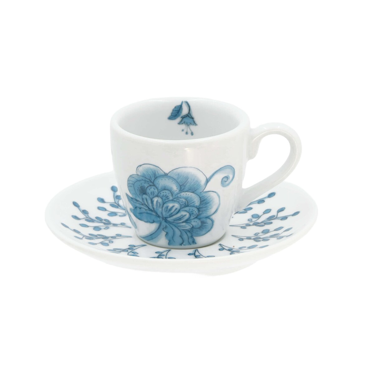 ROSE&TULIPANI ONIRIA Zestaw 6 filiżanek do kawy ze spodkiem 90 ml