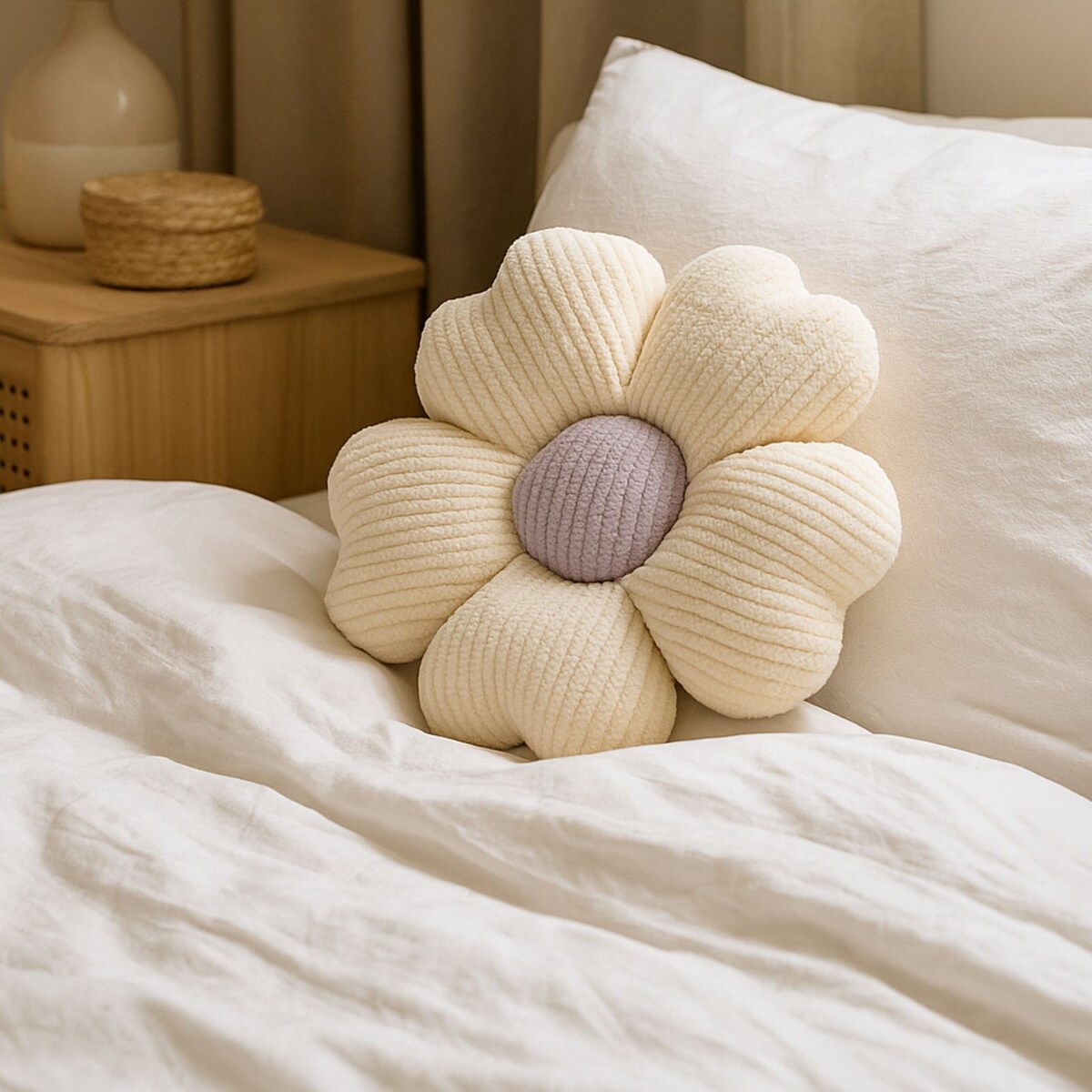 Poduszka kwiatek MAVA, Ø 38 cm