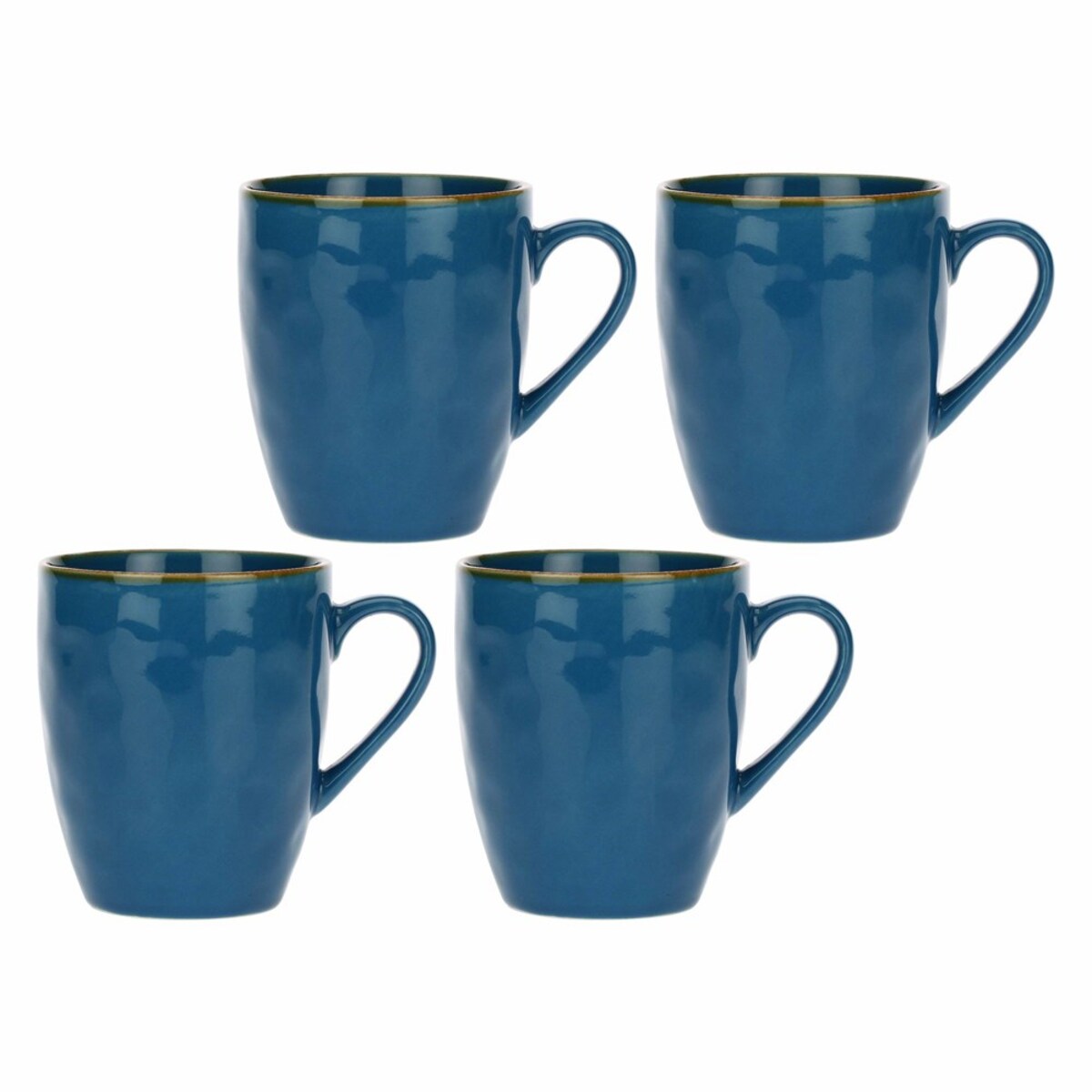 Zestaw 4 kubków z uchwytem Concerto Blu Avio - Granatowy, 430 ml