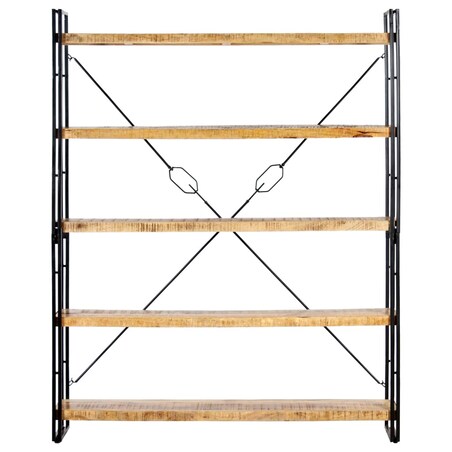 vidaXL 5-poziomowy regał na książki, 140x30x180 cm, lite drewno mango