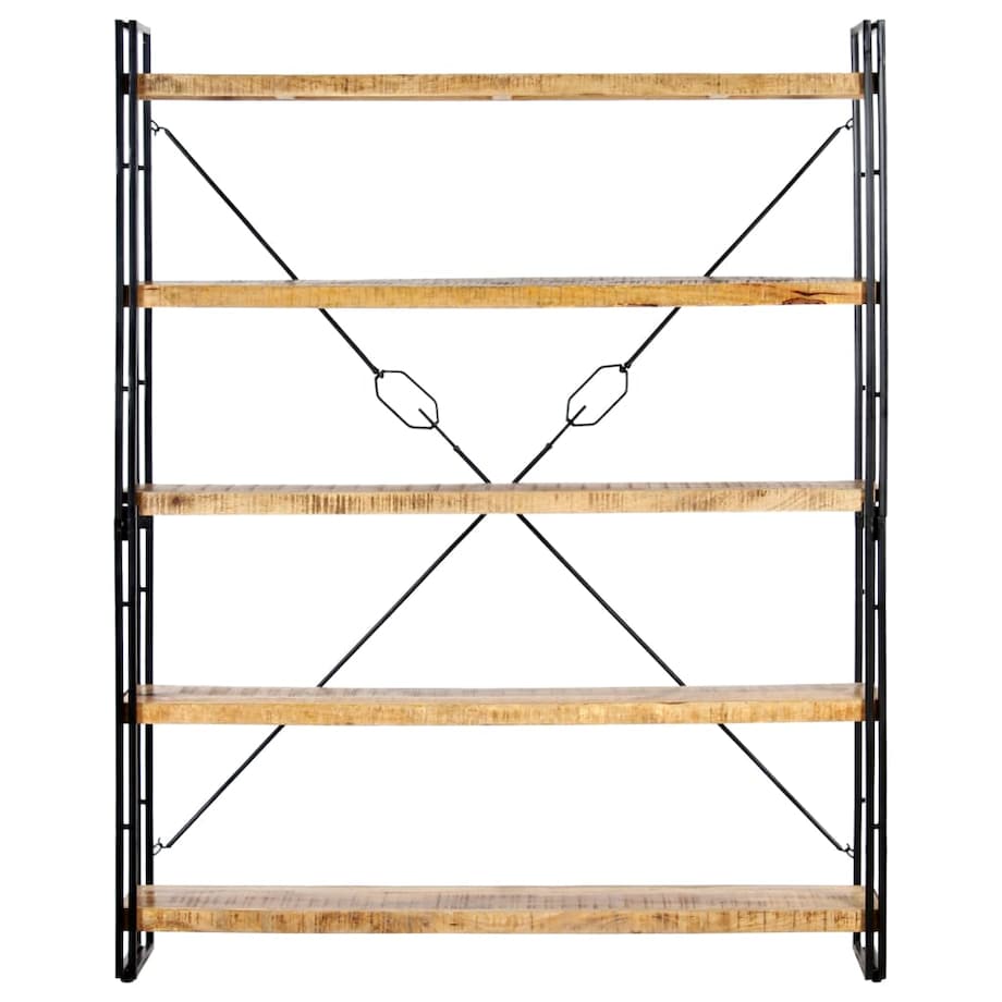 vidaXL 5-poziomowy regał na książki, 140x30x180 cm, lite drewno mango