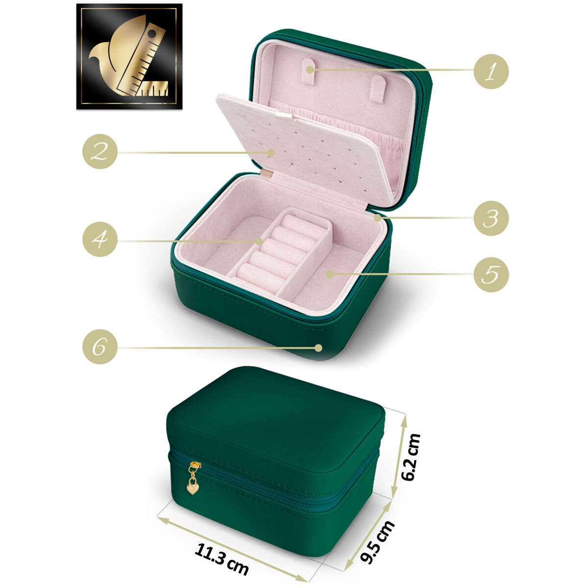 Szkatułka na biżuterię skrzynka pudełko kuferek Massido