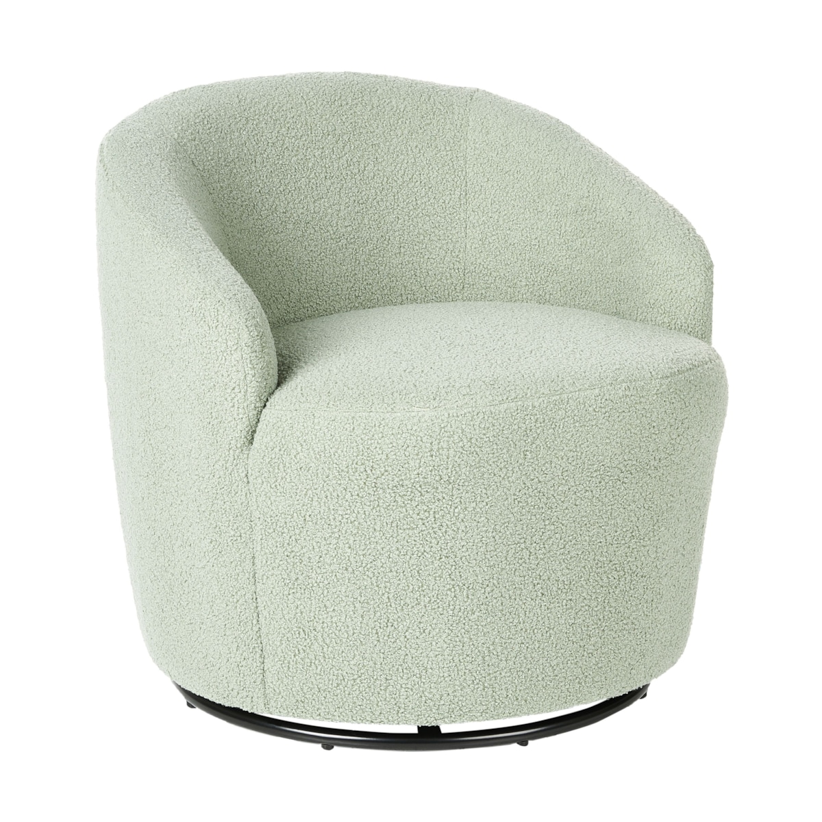 Fotel DAVIK Boucle Jasnozielony