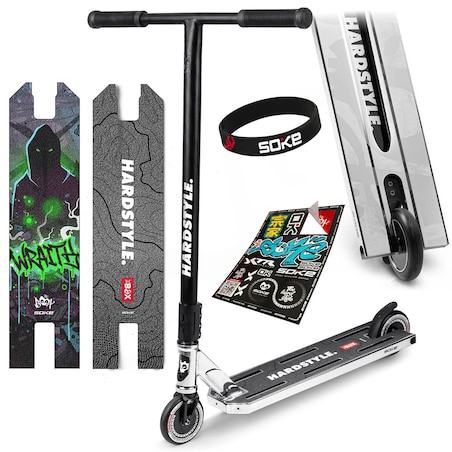 Hulajnoga wyczynowa Soke Box SCS ABEC-9 Max Deck 140x553mm XXL zestaw chrom
