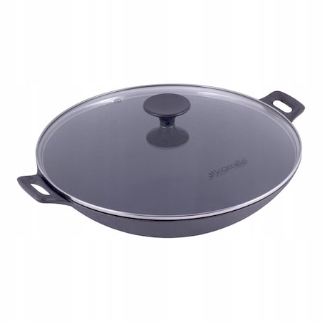 Patelnia głęboka wok żeliwny 30cm KAMILLE